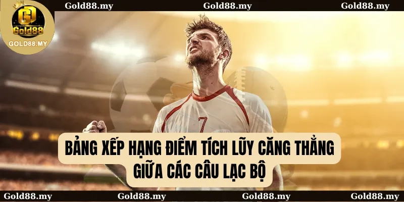 Bảng xếp hạng điểm tích lũy căng thẳng giữa các câu lạc bộ