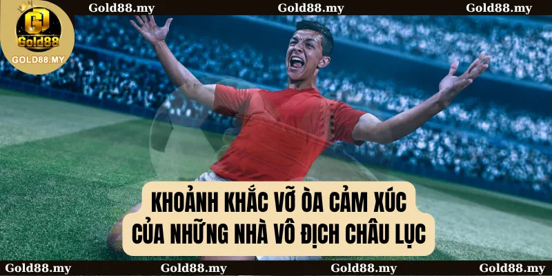 Khoảnh khắc vỡ òa cảm xúc của những nhà vô địch châu lục