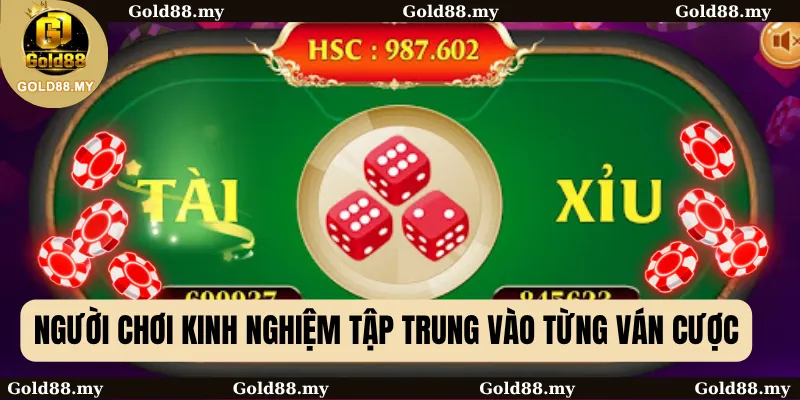Người chơi kinh nghiệm tập trung vào từng ván cược