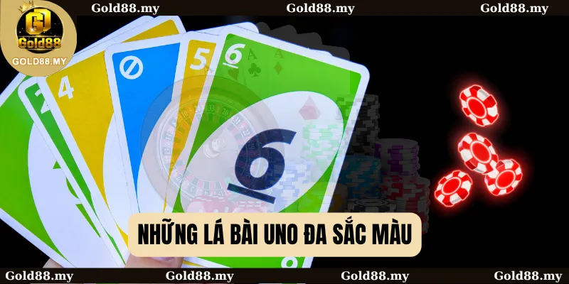 Những lá bài Uno đa sắc màu