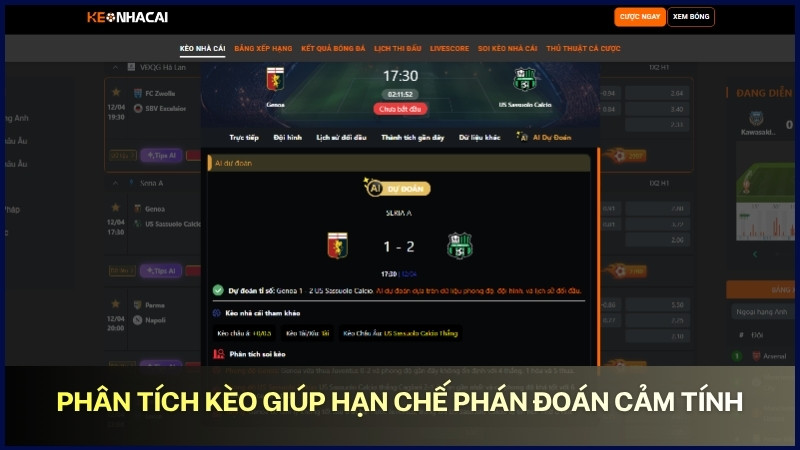 Phân tích kèo giúp hạn chế phán đoán cảm tính